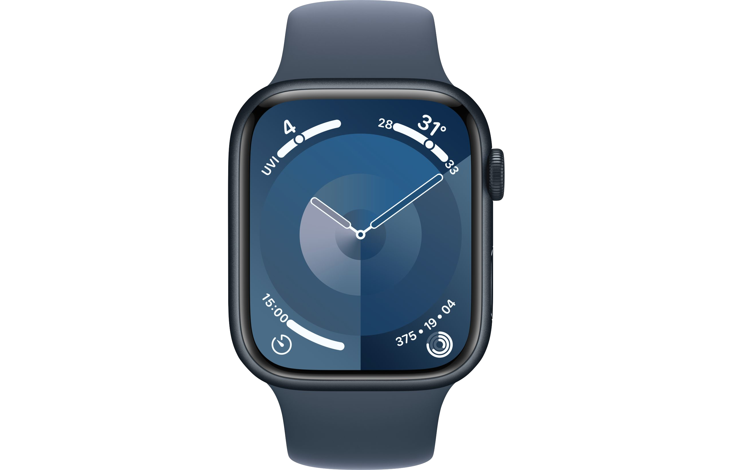 Apple Watch Series 9 - 45mm - GPS + Cellular - Aluminum, Sports Band
